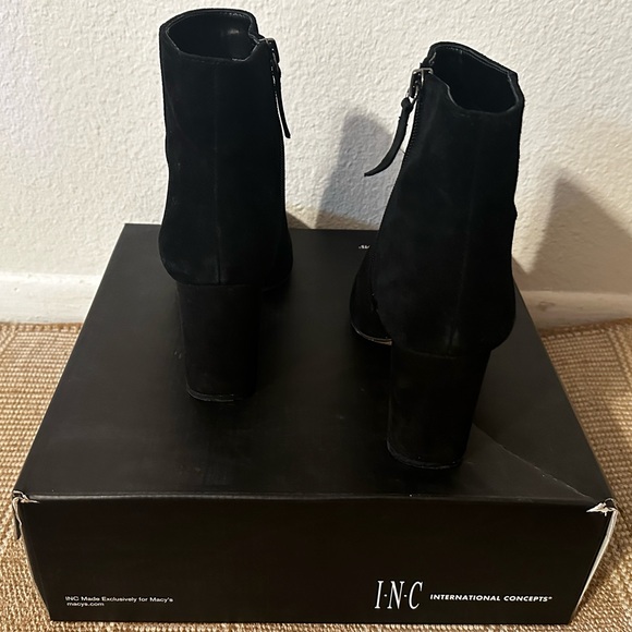 International Concepts (INC) 2 Inch Block Booties Black - Picture 2 of 5